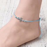 Boho Adjustable Anklet Antique Sea Turtle Animal  Charm Beads Chain Anklet Women Summer Beach Sandals Ankle Bracelet daiiibabyyy