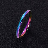 MANGOSKY Couple Ring for Women and Man Titanium Steel Lovers Ring Stainless Steel Wedding Bands 2mm 4mm daiiibabyyy