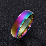 MANGOSKY Couple Ring for Women and Man Titanium Steel Lovers Ring Stainless Steel Wedding Bands 2mm 4mm daiiibabyyy