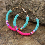 Multicolor Hoop Earrings for Women Fashion Female Girls Jewelry Polymer Clay Korean Earrings Cute Gifts daiiibabyyy