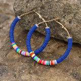 Multicolor Hoop Earrings for Women Fashion Female Girls Jewelry Polymer Clay Korean Earrings Cute Gifts daiiibabyyy