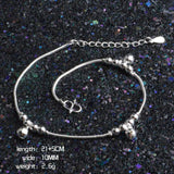 Silver color Stars Anklet Double Layer Silver plated Charms Ankle Bracelet Jewellery Anklets For Women Foot Jewelry A167 daiiibabyyy