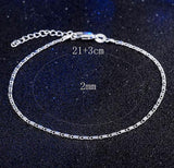 Silver color Stars Anklet Double Layer Silver plated Charms Ankle Bracelet Jewellery Anklets For Women Foot Jewelry A167 daiiibabyyy