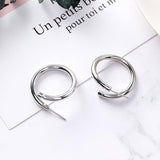 Fashion New Stainless Steel Stud Earrings For Women Geometric Gold Simple Earrings Brincos 2020 Trendy Christmas Accessories daiiibabyyy