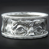 Creative Embossed Eyes Staring Ring Unique Design Men's Index Finger Ring Exquisite Jewelry Accessories daiiibabyyy