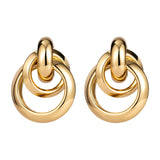 Women's Earrings Gold Unusual hoop Earrings for women Korean Vintage Geometry Metal Earrings 2021 Trendy Fashion Female Jewelry daiiibabyyy