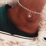 anklets with metal butterfly and rhinestone design daiiibabyyy