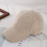 Men Corduroy Baseball Cap Women Spring Summer Embroidery Baseball Hat Men Outdoor Adjustable Sun Hat Vacation Casquette Gorras daiiibabyyy