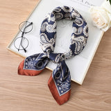 2021 Summer Luxury Brand Silk Scarf Square Women Shawls And Wraps Fashion Office Small Hair Neck Hijabs Foulard Scarves 70*70cm daiiibabyyy