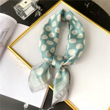 2021 Summer Luxury Brand Silk Scarf Square Women Shawls And Wraps Fashion Office Small Hair Neck Hijabs Foulard Scarves 70*70cm daiiibabyyy