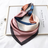 2021 Summer Luxury Brand Silk Scarf Square Women Shawls And Wraps Fashion Office Small Hair Neck Hijabs Foulard Scarves 70*70cm daiiibabyyy