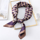 2021 Summer Luxury Brand Silk Scarf Square Women Shawls And Wraps Fashion Office Small Hair Neck Hijabs Foulard Scarves 70*70cm daiiibabyyy