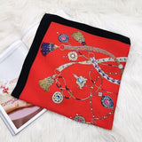 2021 Summer Luxury Brand Silk Scarf Square Women Shawls And Wraps Fashion Office Small Hair Neck Hijabs Foulard Scarves 70*70cm daiiibabyyy