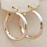 Trendy Statement Gold Copper Hoop Earrings For Women Round Gold Eardrop Luxury Jewelry Accessories for Wedding Anniversary Gift daiiibabyyy