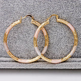 Trendy Statement Gold Copper Hoop Earrings For Women Round Gold Eardrop Luxury Jewelry Accessories for Wedding Anniversary Gift daiiibabyyy