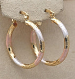 Trendy Statement Gold Copper Hoop Earrings For Women Round Gold Eardrop Luxury Jewelry Accessories for Wedding Anniversary Gift daiiibabyyy