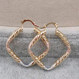 Trendy Statement Gold Copper Hoop Earrings For Women Round Gold Eardrop Luxury Jewelry Accessories for Wedding Anniversary Gift daiiibabyyy