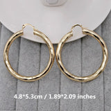 Trendy Statement Gold Copper Hoop Earrings For Women Round Gold Eardrop Luxury Jewelry Accessories for Wedding Anniversary Gift daiiibabyyy