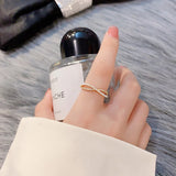 Ins Tide Adjustable Stainless Steel Rings For Women Simple Temperament Engagement Wedding Rings Fashion Jewelry  2021 daiiibabyyy