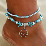 Women Multi Layer Moon Anklets Barefoot Crochet Sandals Foot Chain Jewelry Ankle Foot Anklets Bracelets For Women Leg Chain New daiiibabyyy