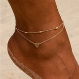 NewBohemia Beach Barefoot Sandals Anklet Chain Gold Leaf pendant Foot Bracelet Fashion Jewelry for Women Ankle Wholesale daiiibabyyy