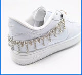 Metal Crystal Rhinestone Fringe Tassel Trim Chain for Shoes Luxury Sneaker Decorations Women's  DIY Shoes Accessories daiiibabyyy