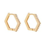 Women CZ Rainbow Earrings Cubic Zirconia Ear Cuff Set for Female Trendy Gold Huggie Clip on Earrings Earcuff Crystal Jewelry daiiibabyyy