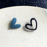 LANIWOO Hollow Heart Stud Earring 2021 New Fashion Painting Candy Color Jewelry  Accessory daiiibabyyy