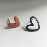 LANIWOO Hollow Heart Stud Earring 2021 New Fashion Painting Candy Color Jewelry  Accessory daiiibabyyy