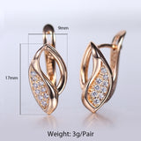 New Vintage Cut Out Flower Square Drop Earrings Natural Cubic Zircon Stone for Women 585 Rose White Gold Stud Earring 2021 Trend daiiibabyyy