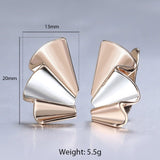 New Vintage Cut Out Flower Square Drop Earrings Natural Cubic Zircon Stone for Women 585 Rose White Gold Stud Earring 2021 Trend daiiibabyyy