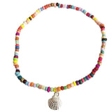 Bohemian Colorful Beads Scallop Shell Anklets for Women Summer Ocean Beach Ankle Bracelet Foot Leg Jewelry daiiibabyyy