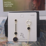 Black Hanging Long Earrings for Women Triangle Square Statement Drop Earrings 2021 boucle oreille femme Fashion Jewelry daiiibabyyy