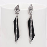 Black Hanging Long Earrings for Women Triangle Square Statement Drop Earrings 2021 boucle oreille femme Fashion Jewelry daiiibabyyy