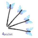 4pcs Fantasy Blue Butterfly Hair Clips Hairgrips Wave Hairpins Head Decorations Barrettes Hair Jewelry for Women Gilrs Bridal daiiibabyyy