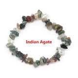 Natural Irregular Gem Stone Bracelet Stretch Chip Beads Nuggets Amazonite Rose Crystal Quartz Bracelets Bangles For Women daiiibabyyy