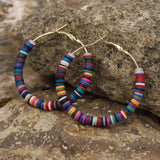 Multicolor Hoop Earrings for Women Fashion Female Girls Jewelry Polymer Clay Korean Earrings Cute Gifts daiiibabyyy