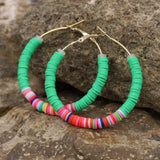 Multicolor Hoop Earrings for Women Fashion Female Girls Jewelry Polymer Clay Korean Earrings Cute Gifts daiiibabyyy