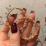 2021 Retro Alloy Metal Round Hoop Earrings for Women Fashion Gold Color Silver Color Bohemian Jewelry Earrings Party Gift daiiibabyyy