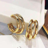 2021 Retro Alloy Metal Round Hoop Earrings for Women Fashion Gold Color Silver Color Bohemian Jewelry Earrings Party Gift daiiibabyyy