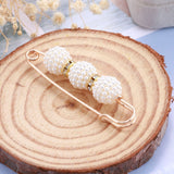 Fashion Pearl Fixed Strap Charm Safety Pin Brooch Sweater Cardigan Clip Chain Brooches Jewelry daiiibabyyy