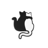 Black And White Cat Enamel Pins Hugging Cats Brooches Cartoon Cute Animal Backpack Lapel Custom Badges Jewelry Gifts For Friends daiiibabyyy