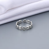 New Funny Silver Color Happy Smiling Face Open Rings for Women Punk Hip Hop Adjustable Ring Fashion Jewelry for Women daiiibabyyy