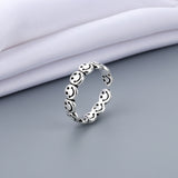 New Funny Silver Color Happy Smiling Face Open Rings for Women Punk Hip Hop Adjustable Ring Fashion Jewelry for Women daiiibabyyy