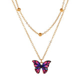 Vintage Multilayer Pendant Butterfly Necklace for Women Butterflies Moon Star Charm Choker Necklaces Boho Fashion  Jewelry Gift daiiibabyyy