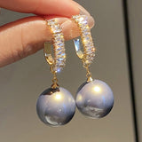 2021 New Love Pearl Stud Earrings For Women Trendy Crystal Love Heart  Korean Earring Personality Party Banquet Jewelry Gift daiiibabyyy