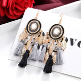 ZOSHI Bohemian Tassel Earrings for Women Dangle Long Earrings Feather Boho Drop Earrings Seed Beads Vintage Jewelry Brincos daiiibabyyy