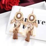 ZOSHI Bohemian Tassel Earrings for Women Dangle Long Earrings Feather Boho Drop Earrings Seed Beads Vintage Jewelry Brincos daiiibabyyy