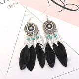 ZOSHI Bohemian Tassel Earrings for Women Dangle Long Earrings Feather Boho Drop Earrings Seed Beads Vintage Jewelry Brincos daiiibabyyy