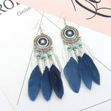 ZOSHI Bohemian Tassel Earrings for Women Dangle Long Earrings Feather Boho Drop Earrings Seed Beads Vintage Jewelry Brincos daiiibabyyy